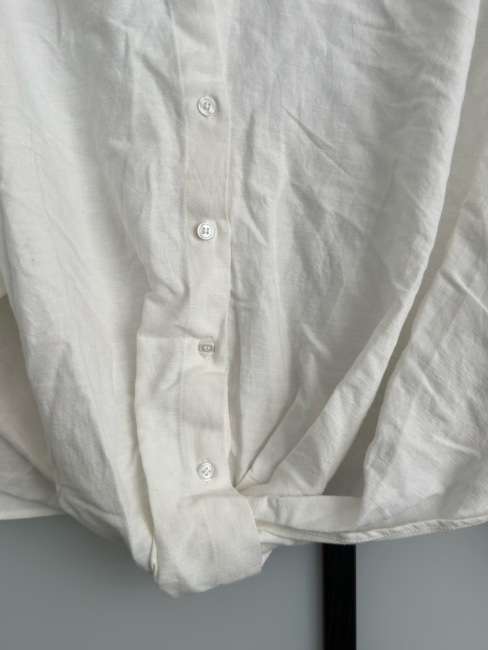 VENUS White Textured Button-Front Top - Picture 4 of 7